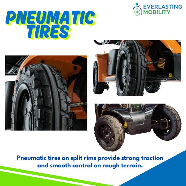 Pride Mobility Pursuit 2 Full-Sized Mobility Scooter Pneumatic Tires