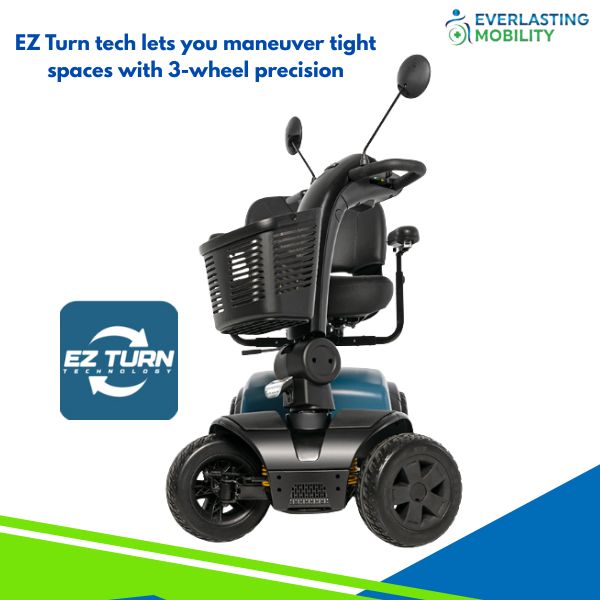 Pride Mobility Victory Platinum Full-Sized Mobility Scooter EZ Turn Technology