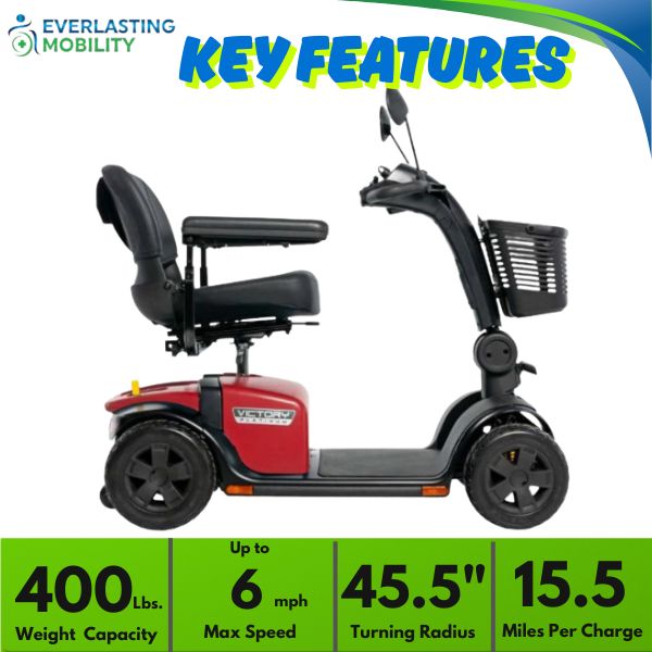 Pride Mobility Victory Platinum Full-Sized Mobility Scooter Key Features