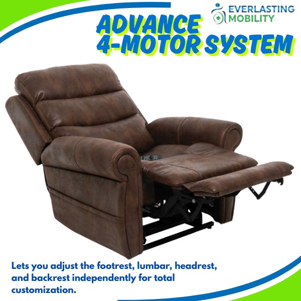 Pride Mobility Viva Lift Tranquil Infinite-Position Lift Chair Reclined Position