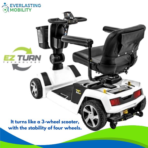 Pride Mobility Zero Turn 10  4-Wheel Mobility Scooter EZ Turn Technology