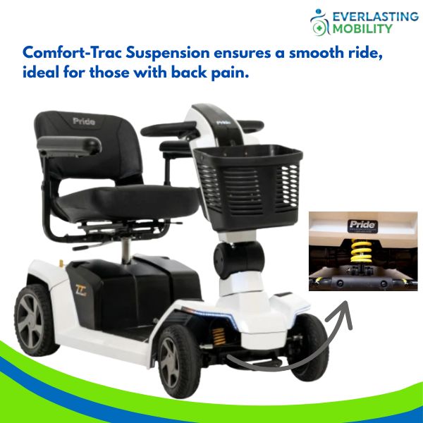 Pride Mobility Zero Turn 10  4-Wheel Mobility Scooter Suspension