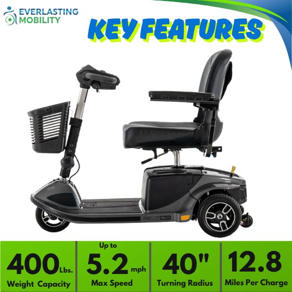Pride Revo 2.0 3 Wheel Scooter S66 Key Features