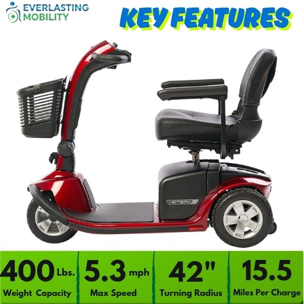 Pride Victory 10 3-Wheel Scooter Key Features