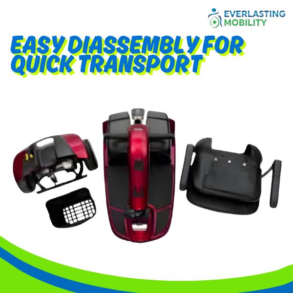 Pride Mobility Victory 9 4-Wheel Mobility Scooter Disassembled