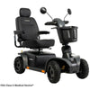 Pursuit 2 4-Wheel Mobility Scooter By Pride Mobility Matte grey Color