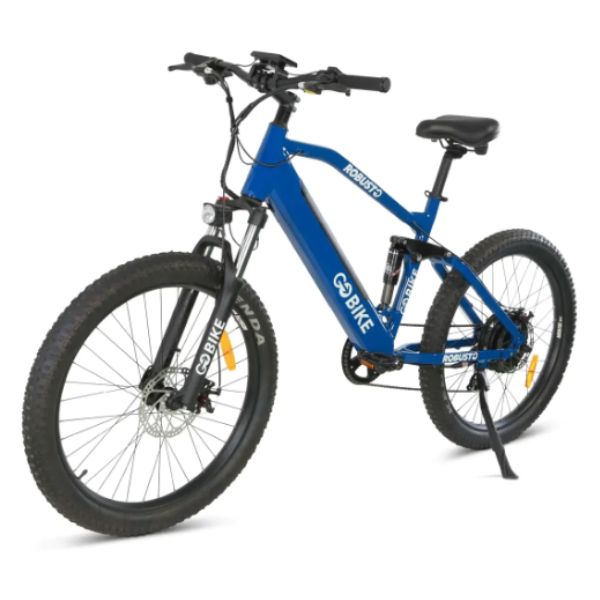 Go Bike ROBUSTO Electric Mountain Bike Blue Left front view