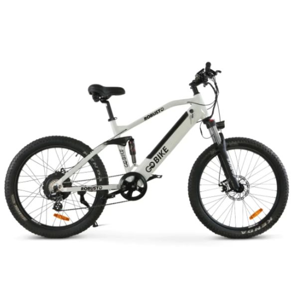 Go Bike ROBUSTO Electric Mountain Bike White Right side view