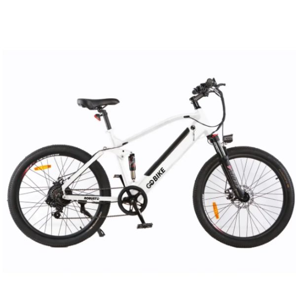 Go Bike ROBUSTO Electric Mountain Bike White right side view