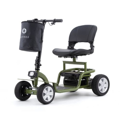 Reyhee EXO 4-Wheel Mobility Scooter Green Left Angle View