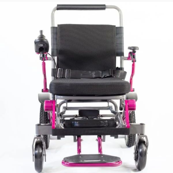 Reyhee Purple Roamer Folding Electric Wheelchair Front View