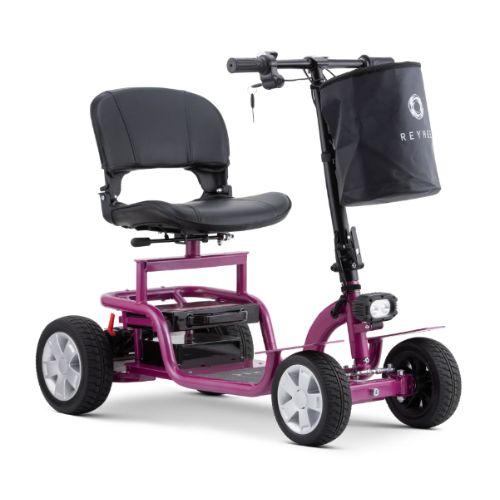 Reyhee EXO 4-Wheel Mobility Scooter Green Right Angle View