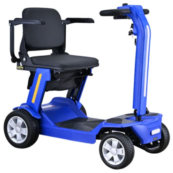 Reyhee Flex 4-Wheel Compact Travel Mobility Scooter Blue Color  