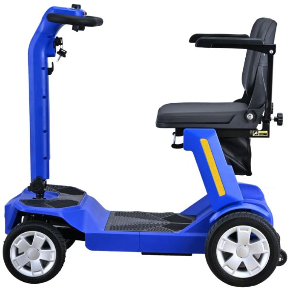 Reyhee Flex 4-Wheel Compact Travel Mobility Scooter Blue Color  Right Side View