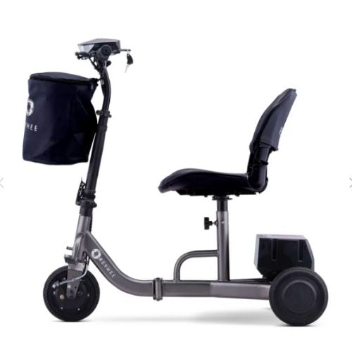 Reyhee Triad Compact Folding Electric Mobility Scooter Gun Metal Left Side View