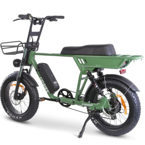Go Bike SOLDADO Lightweight Electric Bike Olive Rear Left View