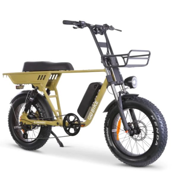 Go Bike SOLDADO Lightweight Electric Bike Desert Front Right View