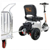 SuperHandy Electric Tugger Tow Tractor Car And Riding Scooter
with a cart attachment on a white background