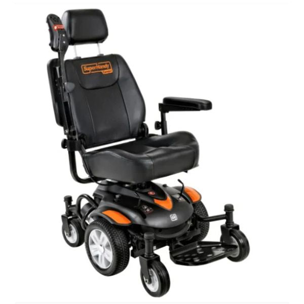 SuperHandy GoRide CRX Mid-Wheel Drive Power Wheelchair with Flipped Arm Rest