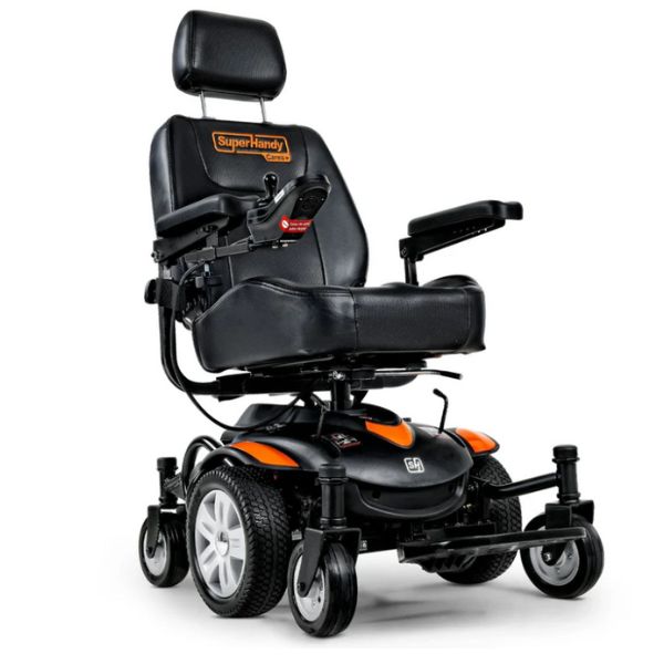 SuperHandy GoRide CRX Mid-Wheel Drive Power Wheelchair Right Angle View