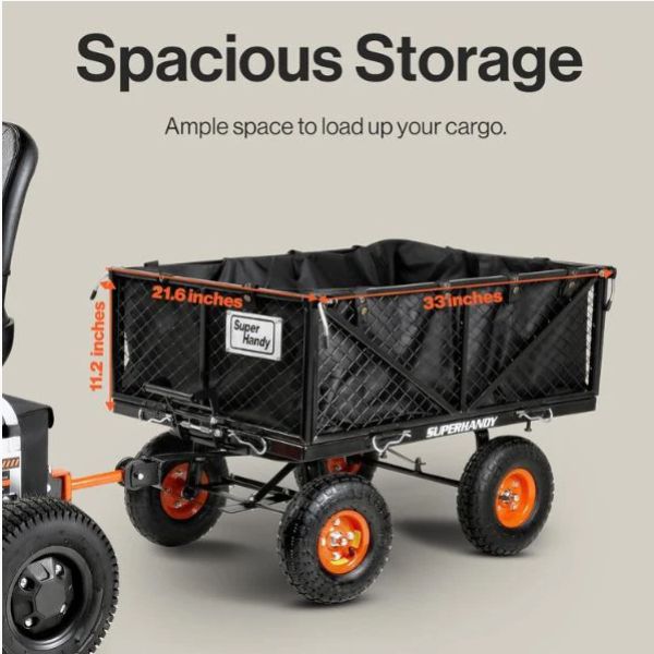 SuperHandy Heavy Duty Garden Dump Cart with Tow