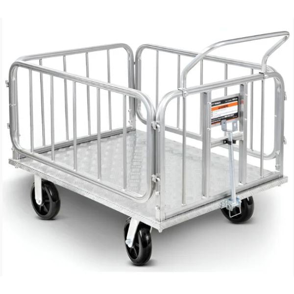 SuperHandy Platform Truck & Heavy-Duty Utility Cart with wheels on a white background