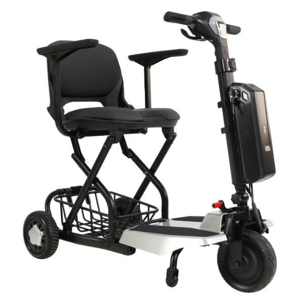 Super Light Flight Folding Travel Scooter in Silver