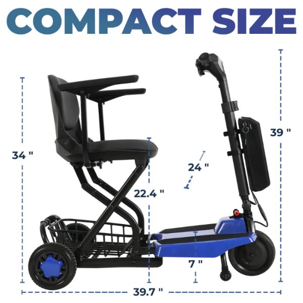 Super Light Flight Folding Travel Scooter Compact Size