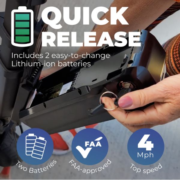 Super Light Flight Folding Travel Scooter  Quick Release Battery