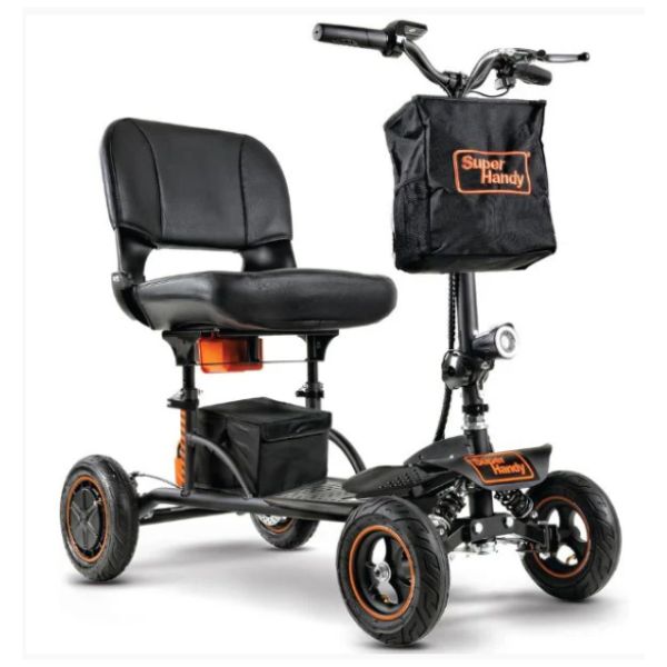Superhandy Explorer Heavy-Duty Mobility Scooterwith a seat and storage bag on a white background