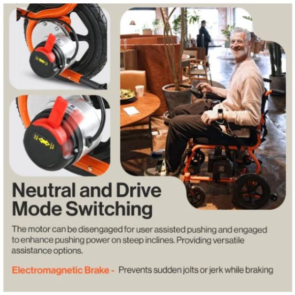Superhandy GoRide 2 Electric Wheelchair Showing the Switch Mode