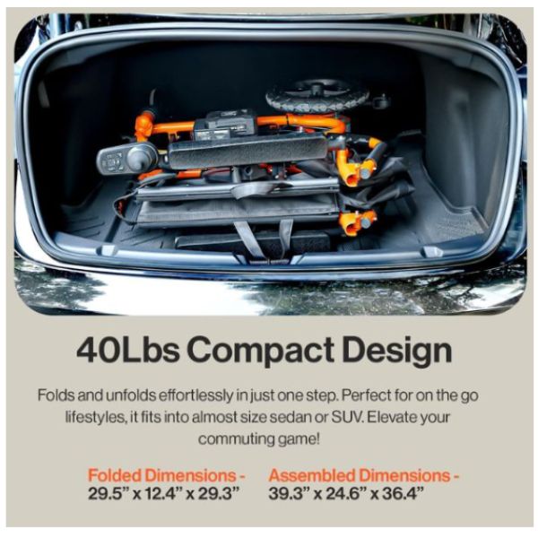 Superhandy GoRide 2 Electric Wheelchair Inside the Trunk