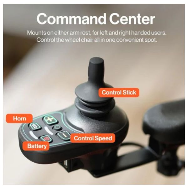 Superhandy GoRide Folding Electric Wheelchair Joystick Functions