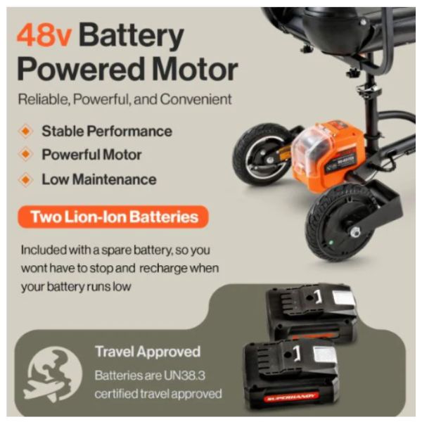 Superhandy Passport Plus Folding Mobility Scooter Batteries