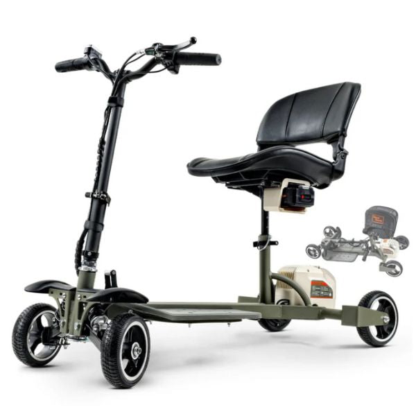 SuperHandy Passport Pro Folding Mobility Scooter in Green Color