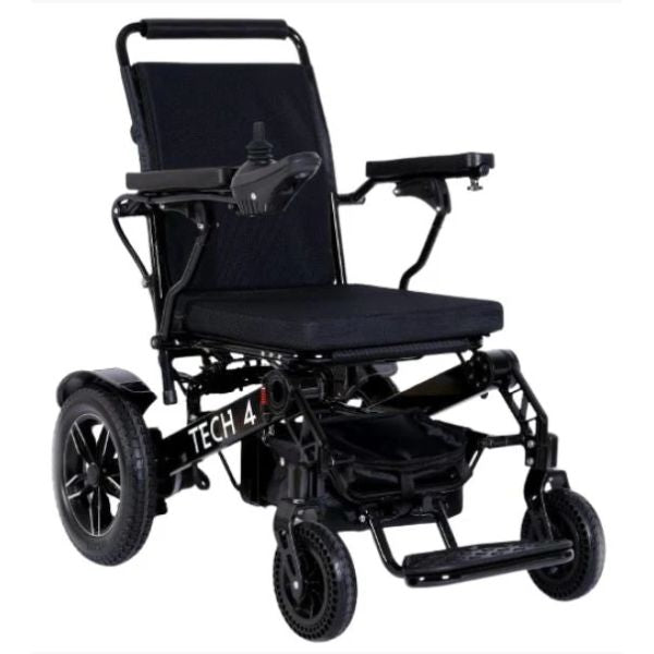 Tech 4 Remote Control Folding Power Wheelchair in Black