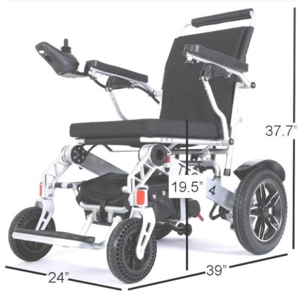 Tech 4 Remote Control Folding Power Wheelchair Measurement