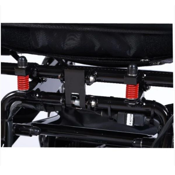 Tech 4 Remote Control Folding Power Wheelchair Showing the Spring
