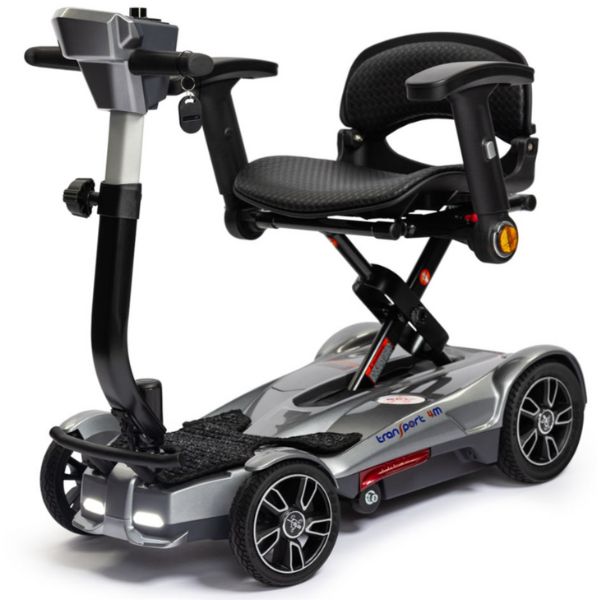 EV Rider Transport 4M Mobility Scooter Gray Left Front View