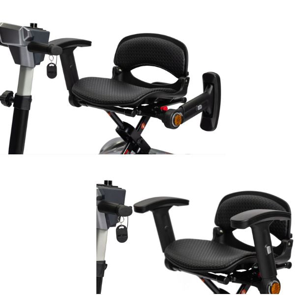 EV Rider Transport 4M Mobility Scooter Showing the Chair with Armrests