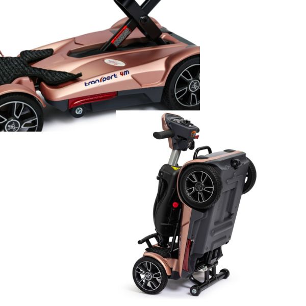 EV Rider Transport 4M Mobility Scooter Rose Gold Folded