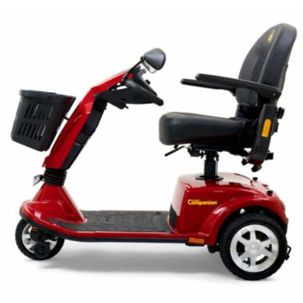 Golden Technologies Companion 3-Wheel Full Size Scooter in Red Adjusted Tiller