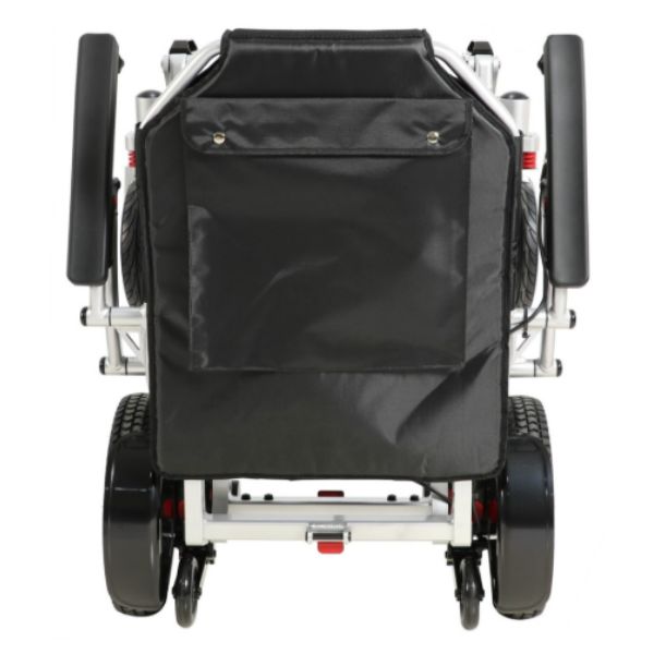 Zeus Heavy Duty Folding Power Chair Showing the Rear Storage