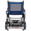 Journey Zinger Portable Folding Power Wheelchair Blue Rear View