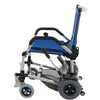 Journey Zinger Portable Folding Power Wheelchair Blue Left Side View
