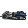 Journey Zinger Portable Folding Power Wheelchair Blue Folded Up