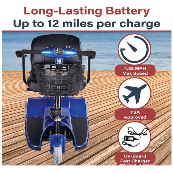 Zip&#39;r 3 Travel Mobility Scooter Features