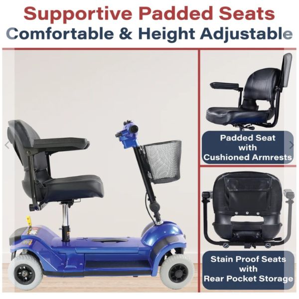 Zip&#39;r 4 Xtra Mobility Scooter Comfortable and Adjustable Seat