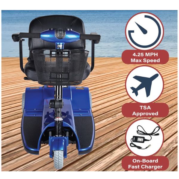 Zip&#39;r Xtra 3-Wheel Travel Mobility Scooter Features
