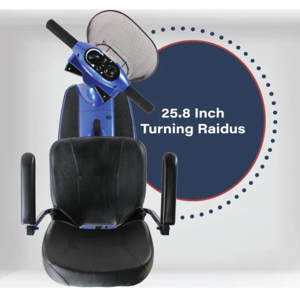 Zip&#39;r Xtra 3-Wheel Travel Mobility Scooter Turning Radius